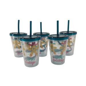 Destination Holiday Lot of 5 Christmas Gingerbread Tumbler